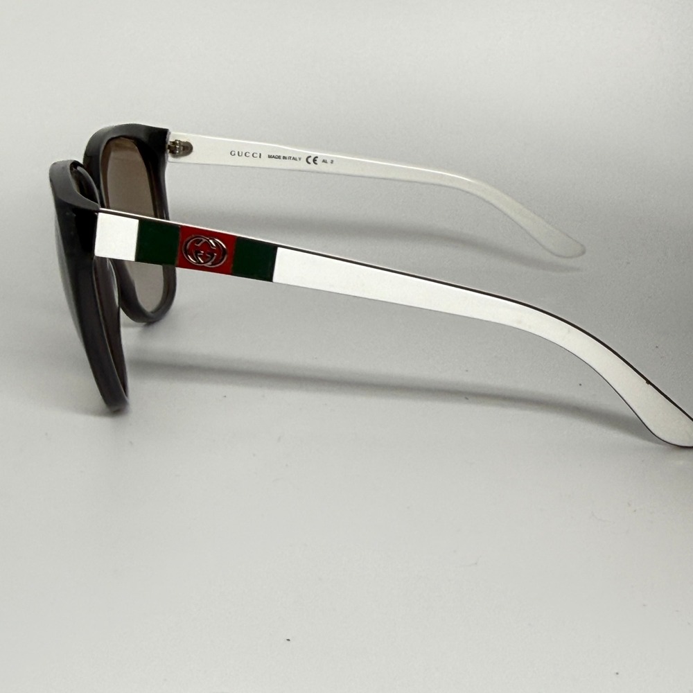 Gucci GG 3539/S 5FB81 Sunglasses Black White Web Stripe 62-11-135 Made in Italy - Picture 4 of 9